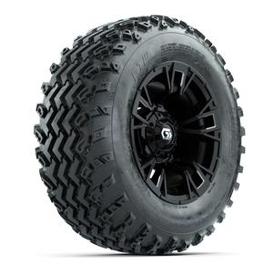 GTW&reg; Vandal Matte Black/Machined 12 in Wheels with 23X10.00-12 Rogue All-Terrain Tires – Full Set