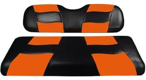 MadJax&reg; Riptide Black/Orange Two-Tone Yamaha G29/Drive Front Seat Covers (Years 2008-Up)