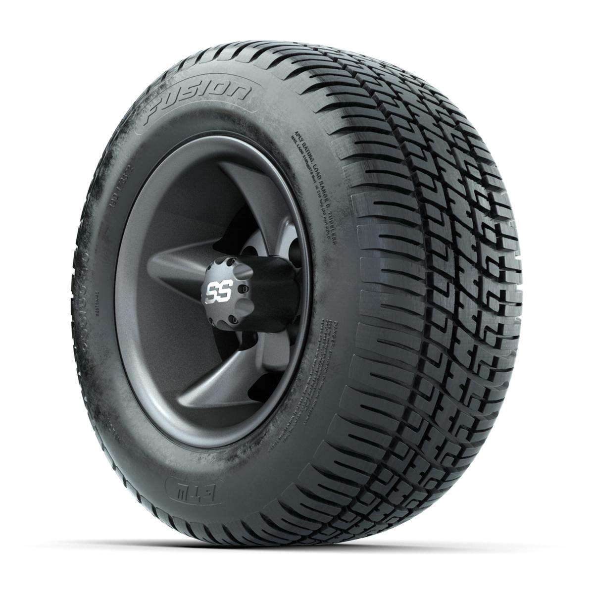 GTW Godfather Matte Gray 10 in Wheels with 205/50-10 Fusion Street Tires – Full Set