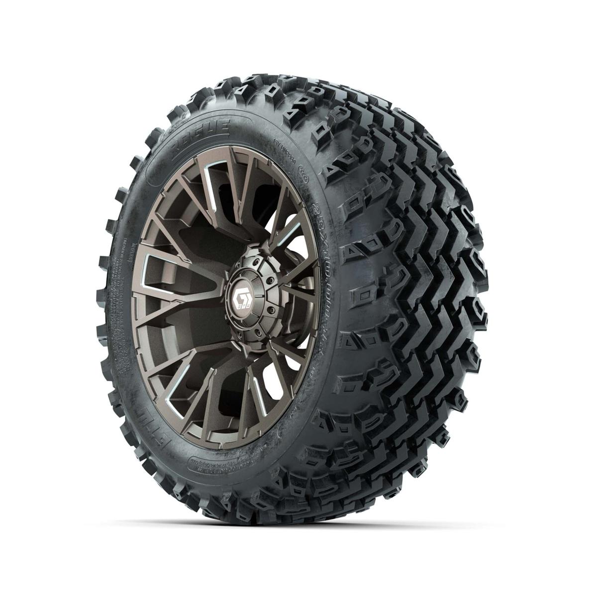 GTW&reg; Vandal Bronze/Machined 14 in Wheels with 23X10.00-14 Rogue All-Terrain Tires – Full Set