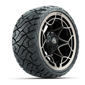 GTW Nexus Gloss Black/Bronze 14 in Wheels with 205/35-R14 Maverick Low-Profile All-Terrain Tires – Full Set