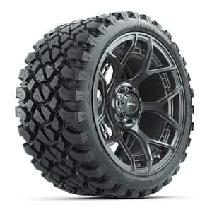 Set of (4) 15" MadJax&reg; Flow Form Evolution Gunmetal Wheels with GTW&reg; Nomad Off Road Tires