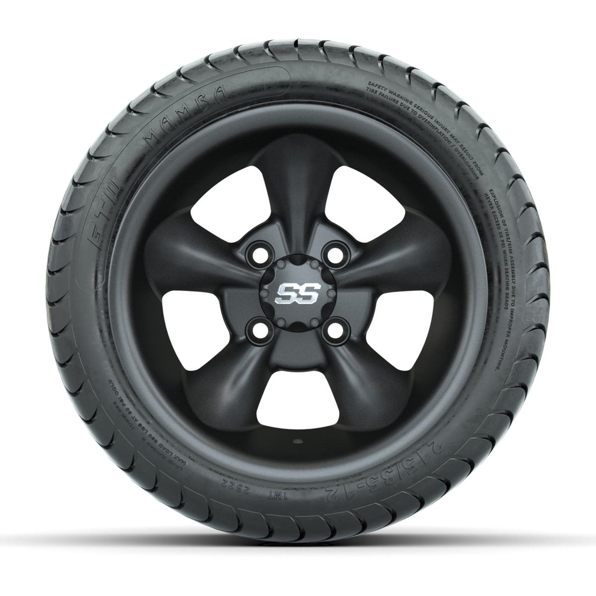 Set of (4) 12 in GTW Godfather Wheels with 215/35-12 GTW Mamba Street Tires