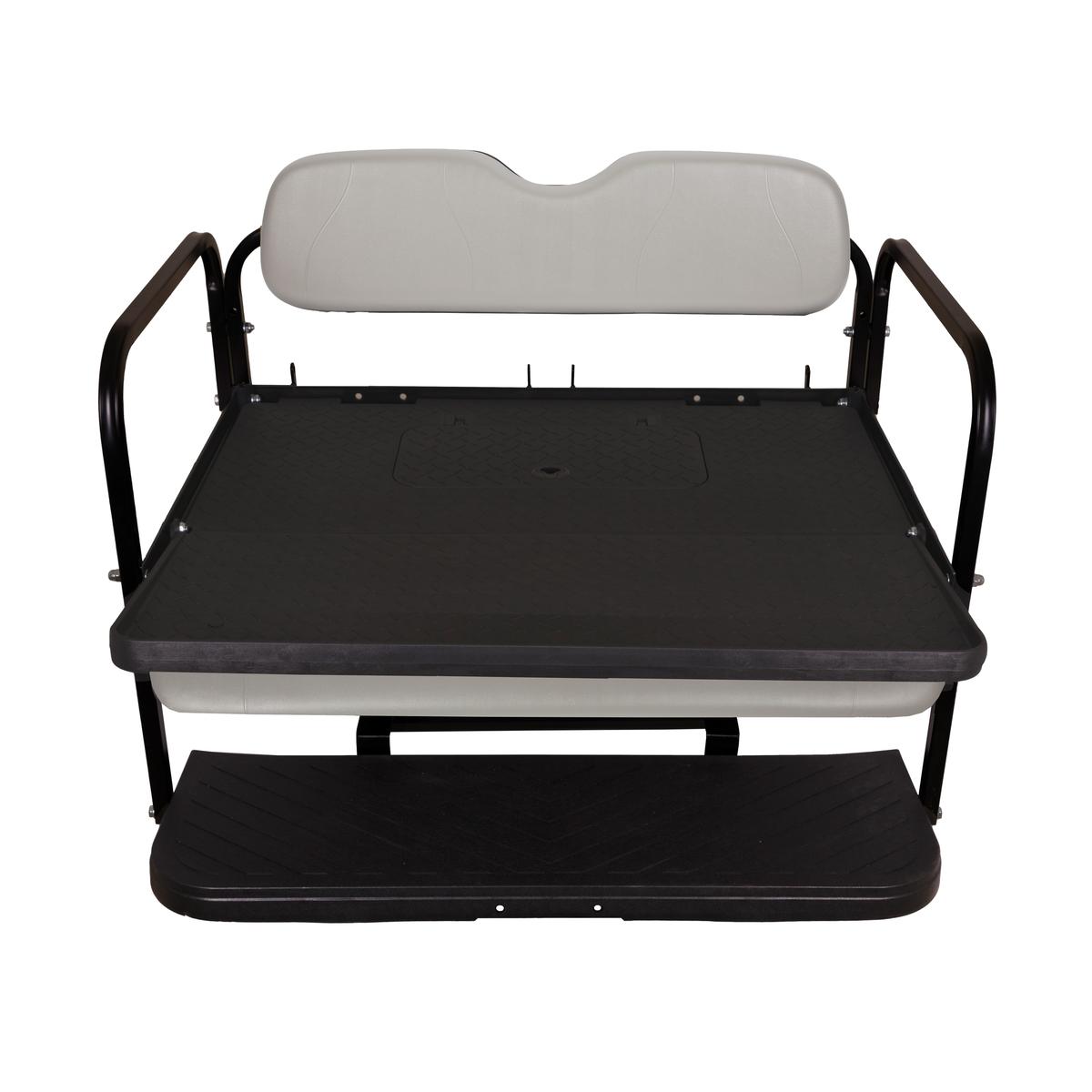 GTW MACH3 Rear Flip Seat for Club Car Precedent, Tempo, &amp; Onward - Gray (Years 2004-Up)