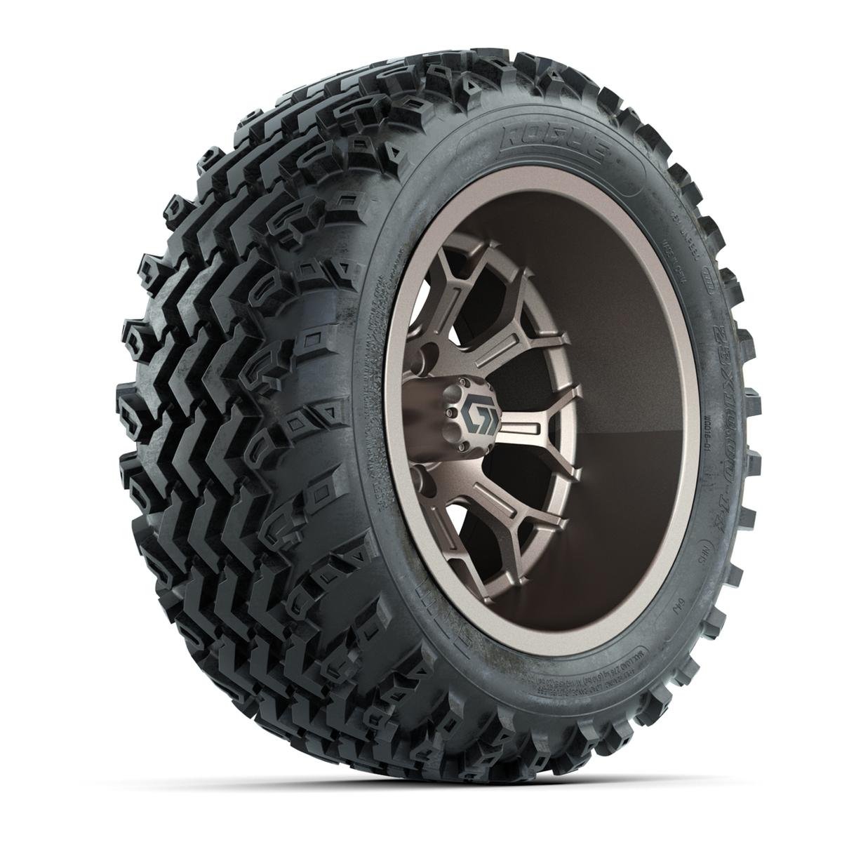 GTW&reg; Assault Matte Bronze 14 in Wheels with 23X10-R14 Rogue All-Terrain Tires - Full Set
