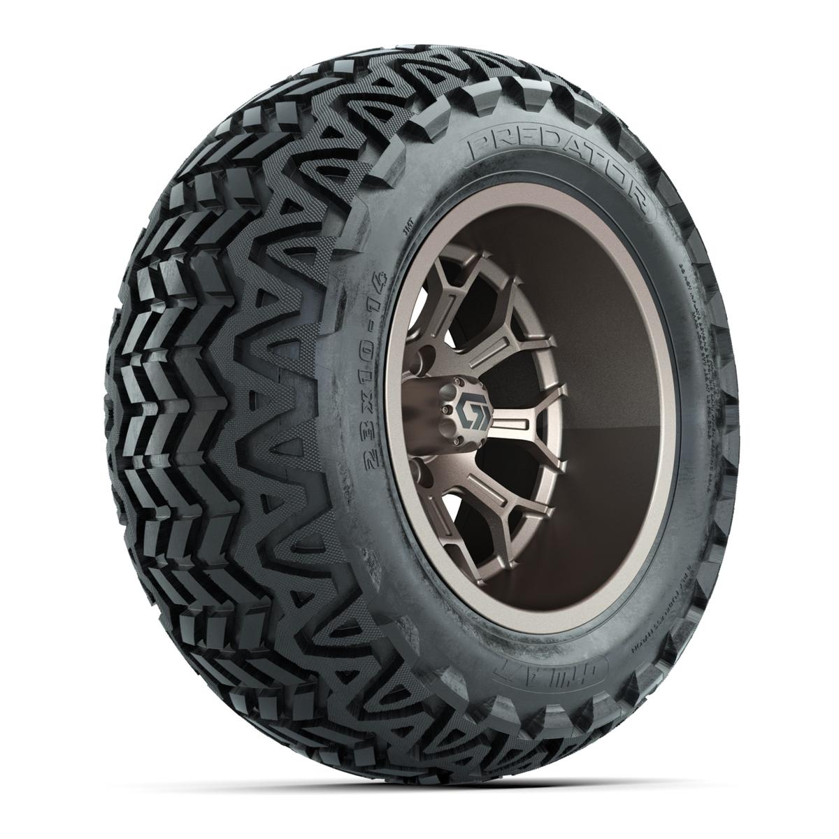 GTW&reg; Assault Matte Bronze 14 in Wheels with 23X10-14 Predator All-Terrain Tires - Full Set