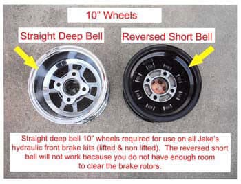 2004-08.5 Club Car Precedent - Jake's Front Disc Brake Kit for Non-Lifted Carts