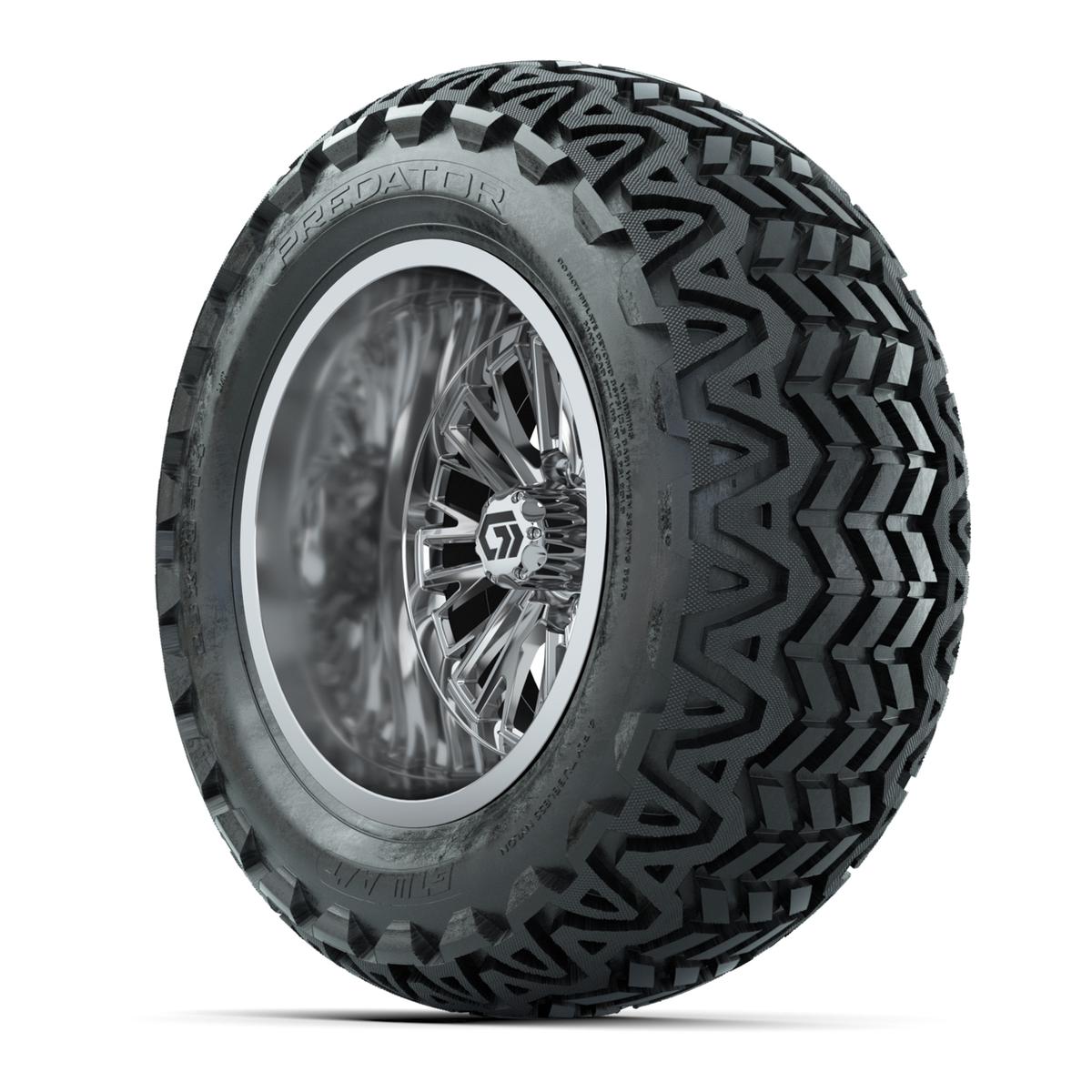 GTW&reg; Viper Chrome 14 in Wheels with 23X10-14 Predator All-Terrain Tires - Full Set