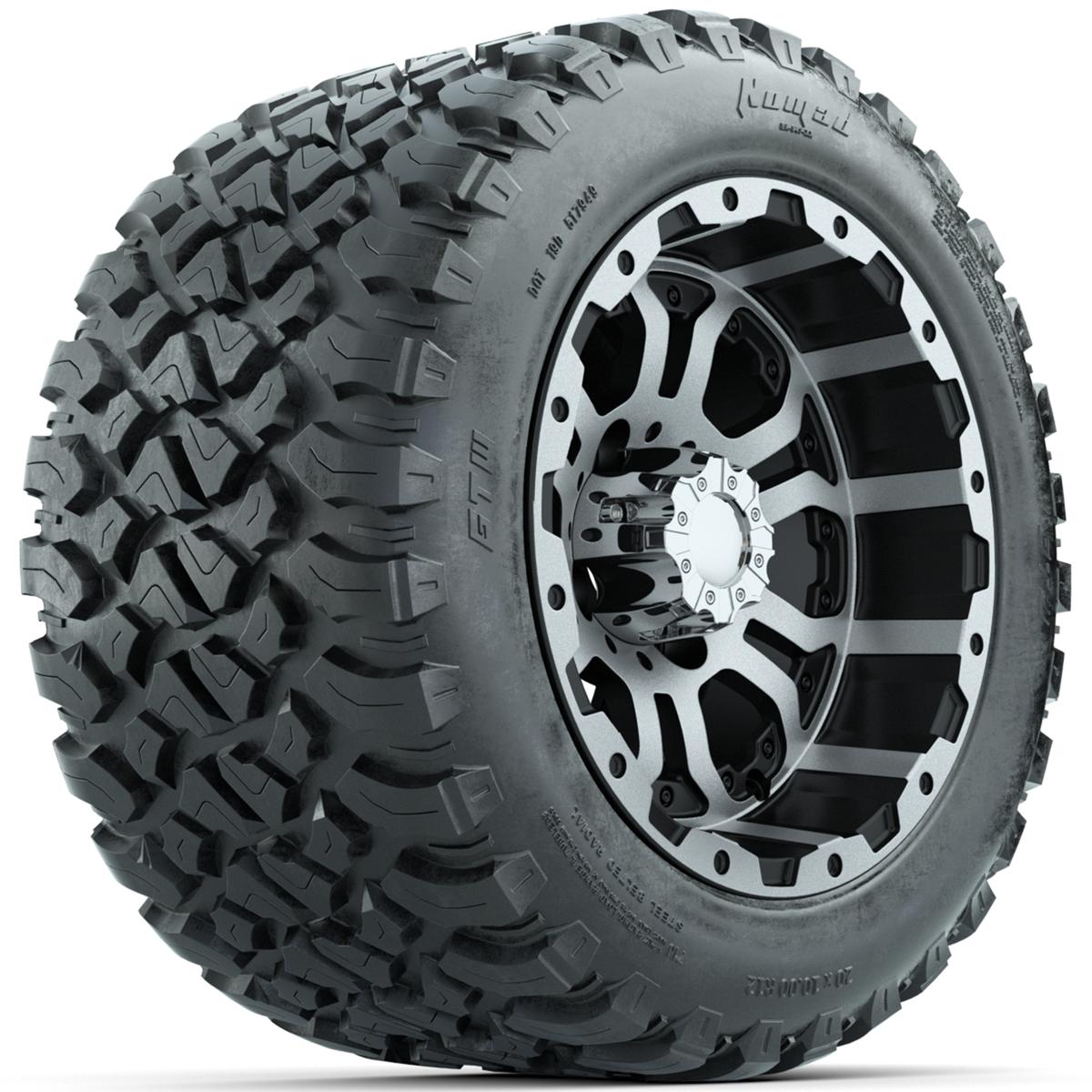 Set of (4) 12 in GTW Omega Wheels with 20x10-R12 GTW Nomad All-Terrain Tires