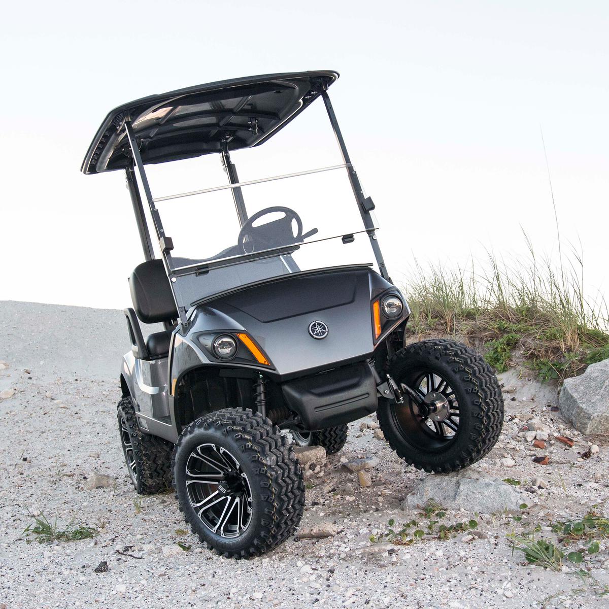 RedDot Yamaha Drive2 Clear 1/4" Folding Windshield with Rubber Trim (Years 2017-Up)