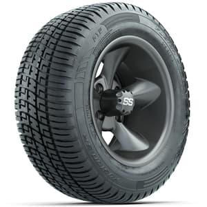 Set of (4) 12 in GTW Godfather Wheels with 215/50-R12 Fusion S/R Street Tires