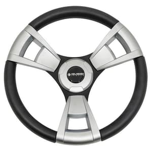 Gussi Italia&reg; Model 13 Black/Brushed Steering Wheel For All Club Car DS Models