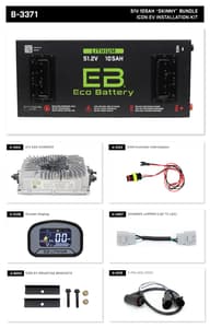 ECO BATTERY, BUNDLE, SKINNY, ICON, 51V 150AH