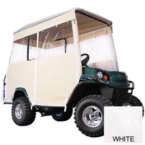 Club Car Precedent & Villager 4-Passenger White Track Style Vinyl Enclosure w/80&Prime; Stretch/Eagle Top