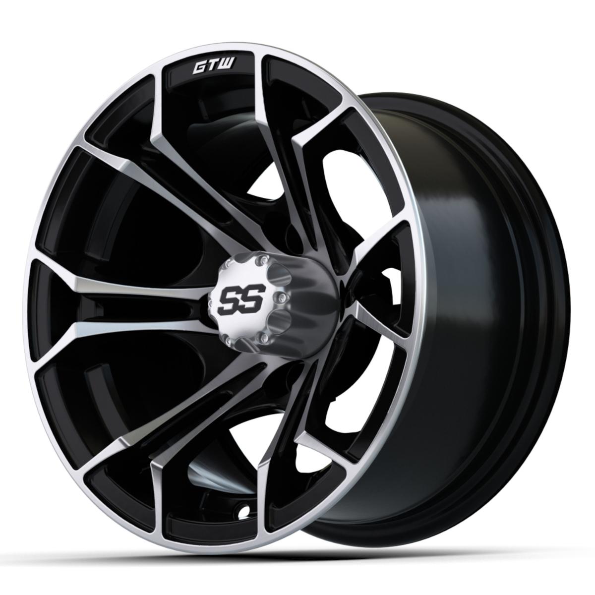 12&Prime; GTW&reg; Spyder Wheel – Black with Machined Accents