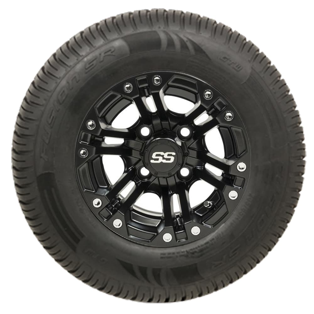 GTW Specter Matte Black Wheels with 20in Fusion DOT Approved Street Tires - 10 Inch