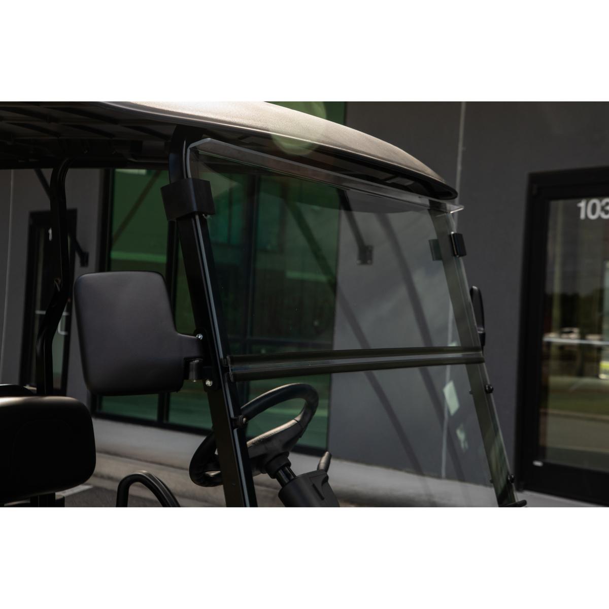 RedDot EZGO RXV Clear Folding 1/4" Windshield with Rubber Trim (Years 2024-Up)