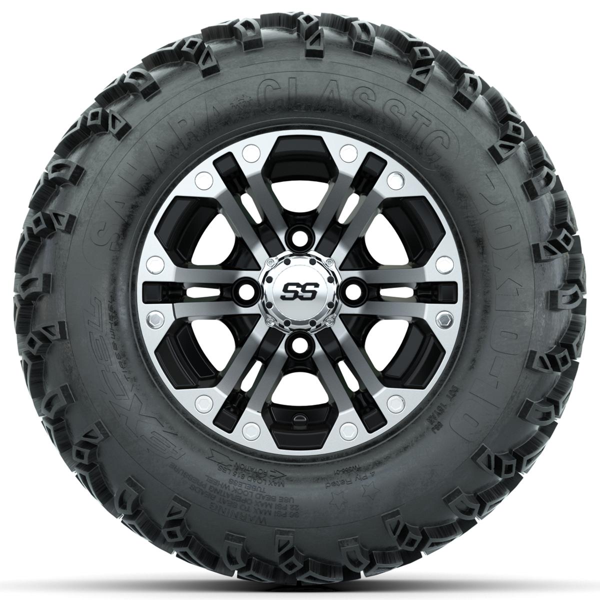Set of (4) 10 in GTW Specter Wheels with 20x10-10 Sahara Classic All Terrain Tires