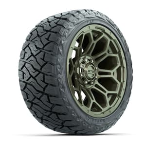 GTW&reg; Bravo Matte Recon Green 14 in Wheels with 23X10-R14 Maverick All-Terrain Tires – Full Set