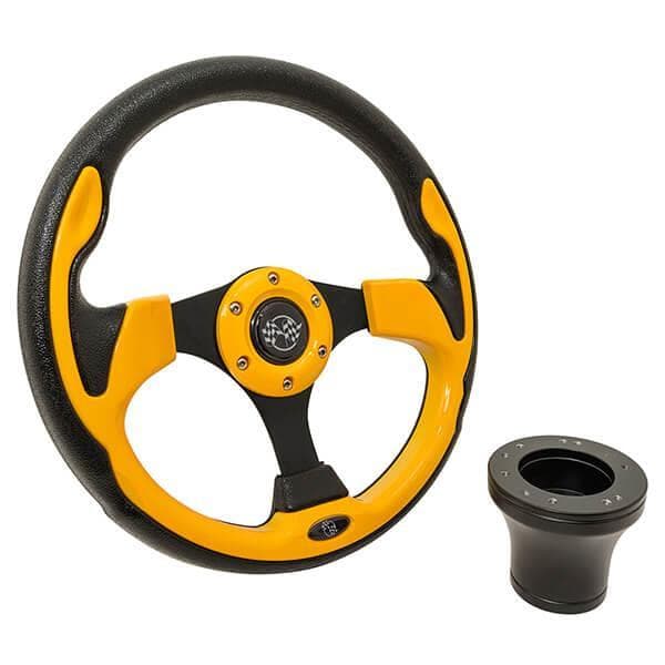 EZGO Yellow Rally Steering Wheel Kit 1994.5-Up