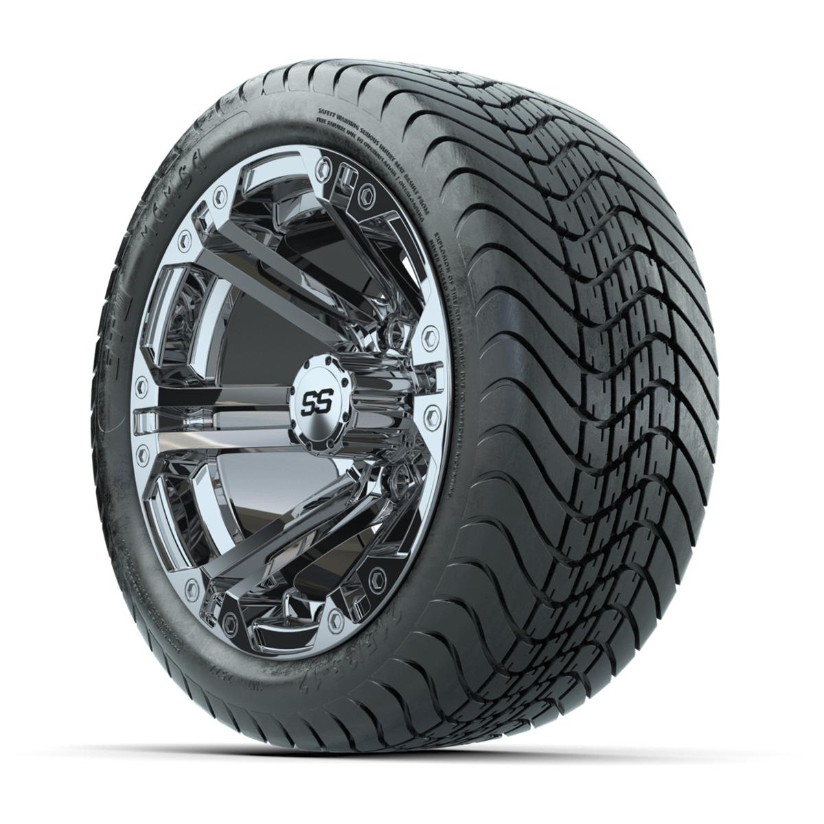 GTW Specter Chrome 12 in Wheels with 18in Mamba Street Tires – Set of 4