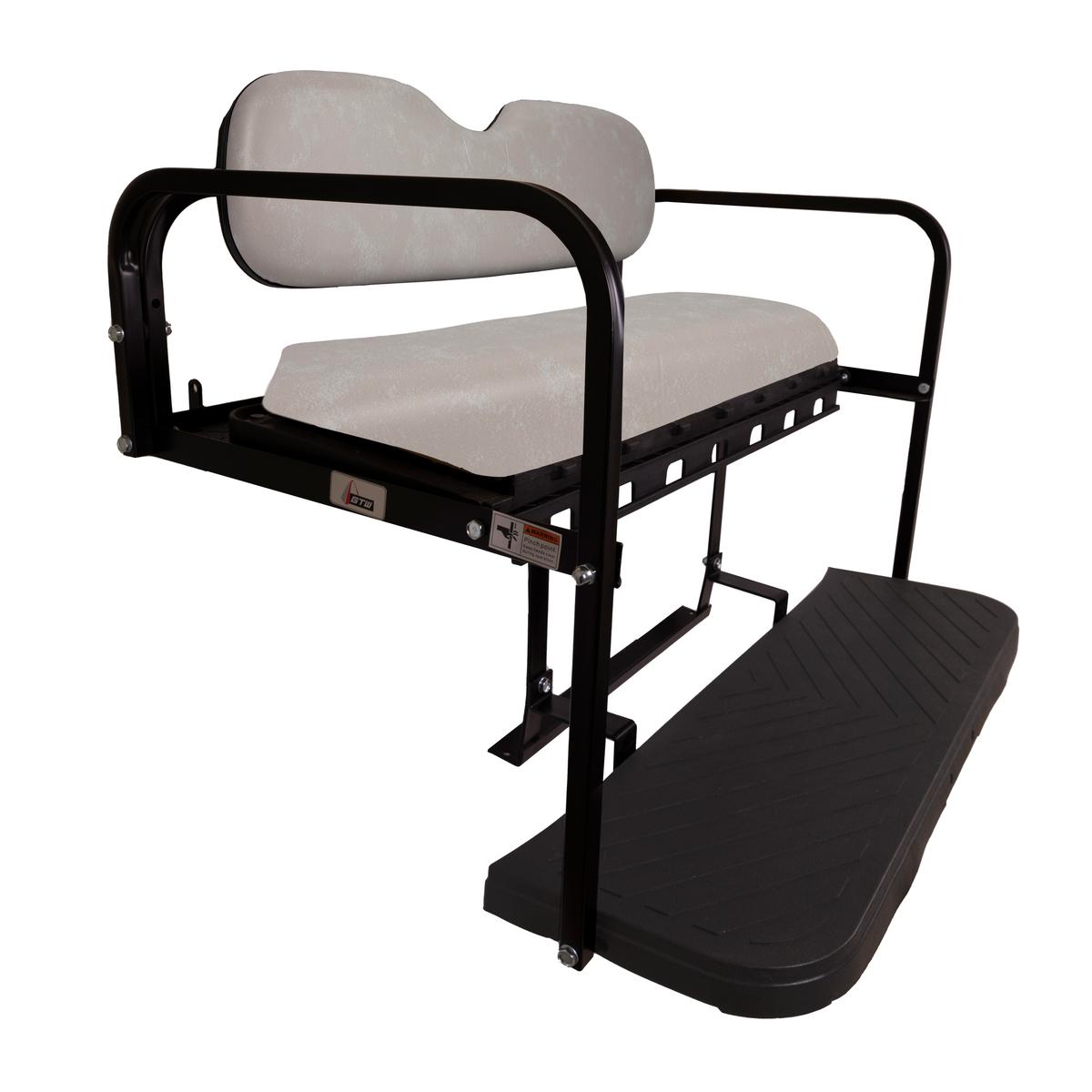 GTW MACH3 Rear Flip Seat for EZGO RXV - Stone Beige (Years 2008-Up)