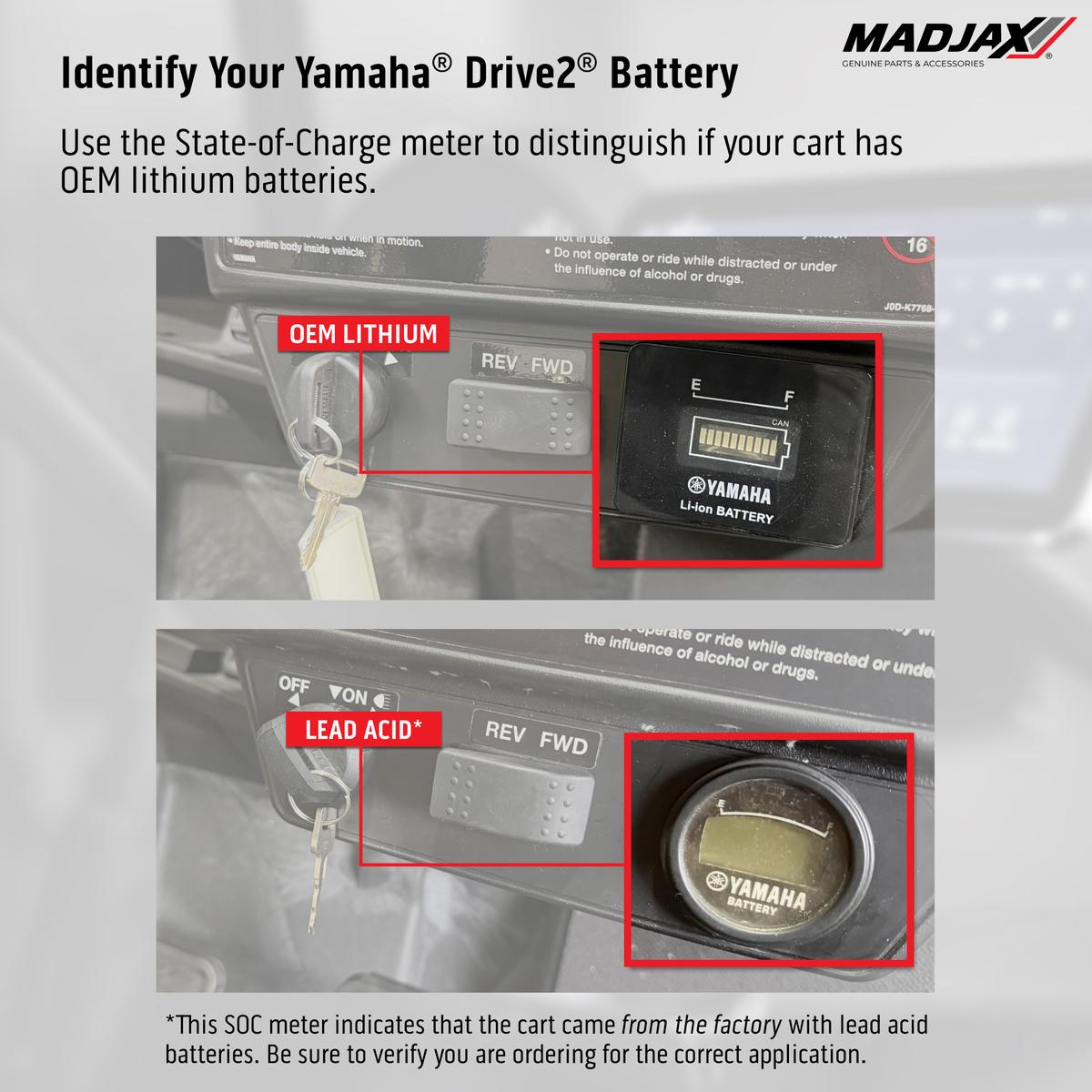 MadJax&reg; Kinect&trade; Display Screen Kit for A/C motor Yamaha Drive2 with OEM Lithium Battery Setup