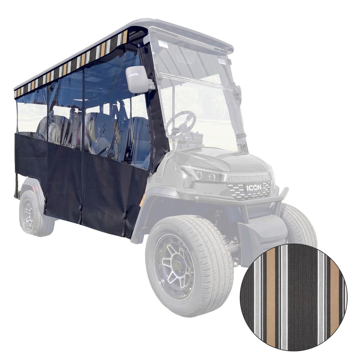 RedDot 6-Passenger Black Track Style Enclosure with Emblem Classic Valance for ICON i60LX (Years 2026-Up)