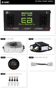 Eco Lithium Battery Complete Bundle for Vivid V 51V 105Ah - Skinny