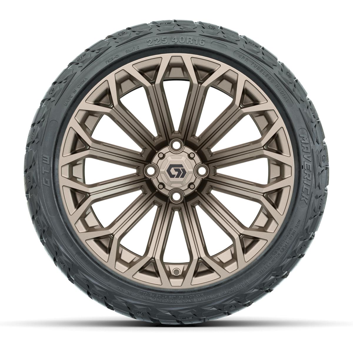 GTW&reg; Phantom Matte Bronze 16 in Wheels with 225/40-R16 Maverick Hybrid Tires - Full Set