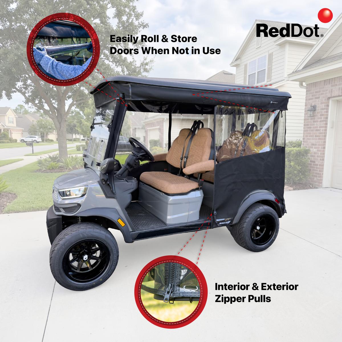 RedDot Black/Red Panther Single Track Enclosure for MadJax&reg; Ascent with 4-Forward Facing Seats
