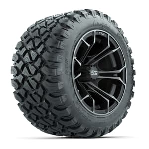 Set of (4) 12 in GTW Spyder Wheels with 22x11-R12 GTW Nomad All-Terrain Tires
