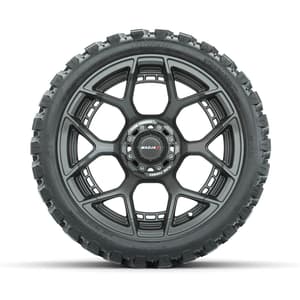 Set of (4) 15&quot; MadJax&reg; Flow Form Evolution Gunmetal Wheels with GTW&reg; Nomad Off Road Tires