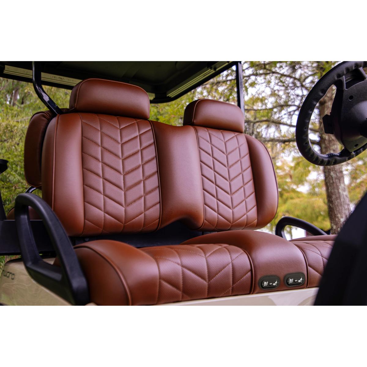 MadJax Aviator EZGO TXT/RXV & MadJax XSeries Coffee Front Seat Cushions with Thermaflex