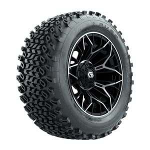 GTW Stellar Black/Machined 14 in Wheels with 23x10-14 Duro Desert All-Terrain Tires – Full Set