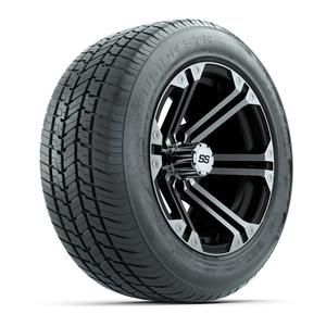 GTW&reg; Specter Black and Machined 14 in Wheels with 255/50-R14 Fusion STR DOT Approved Street Tires - Full Set