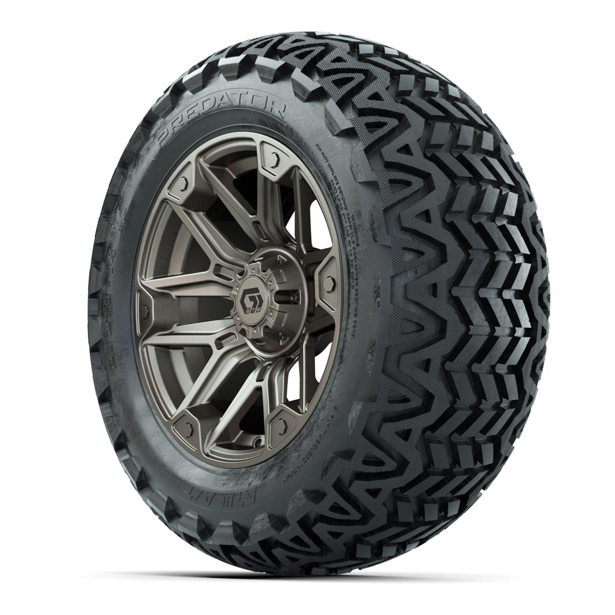 GTW® Graffiti Satin Bronze 14 in Wheels with 23x10-14 Predator All-Terrain Tires – Full Set