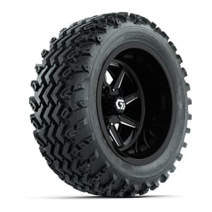 GTW&reg; Reaper Black/Machined 14 in Wheels with 23X10-R14 Rogue All-Terrain Tires - Full Set