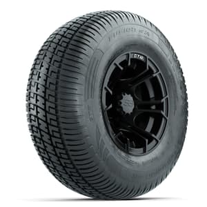 GTW Spyder Matte Black 10 in Wheels with 205/65-R10 Fusion SR Steel Belted Radial Tires – Full Set