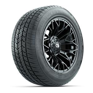 GTW&reg; Stellar Matte Black 14 in Wheels with 255/50-R14 Fusion STR DOT Approved Street Tires - Full Set