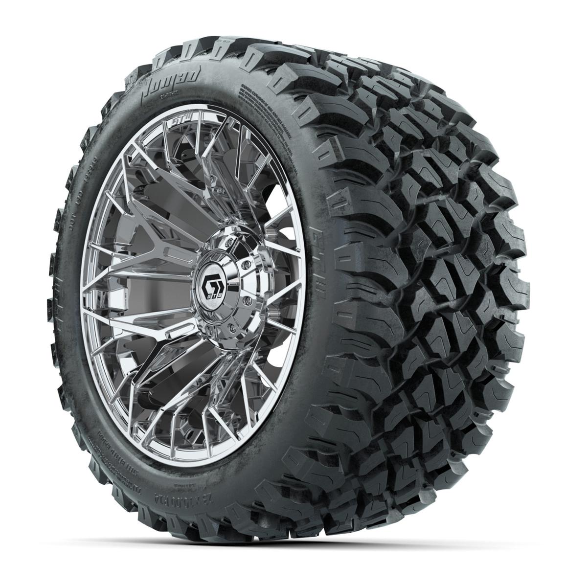 Set of (4) 14 in GTW® Stellar Chrome Wheels with 23x10-R14 Nomad All-Terrain Tires