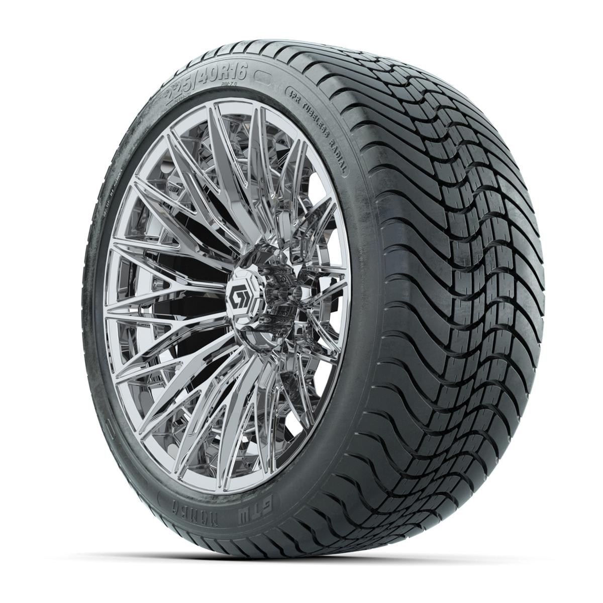 GTW&reg; Blur Chrome 16 in Wheels with 225/40-R16 Mamba Street Tires - Full Set