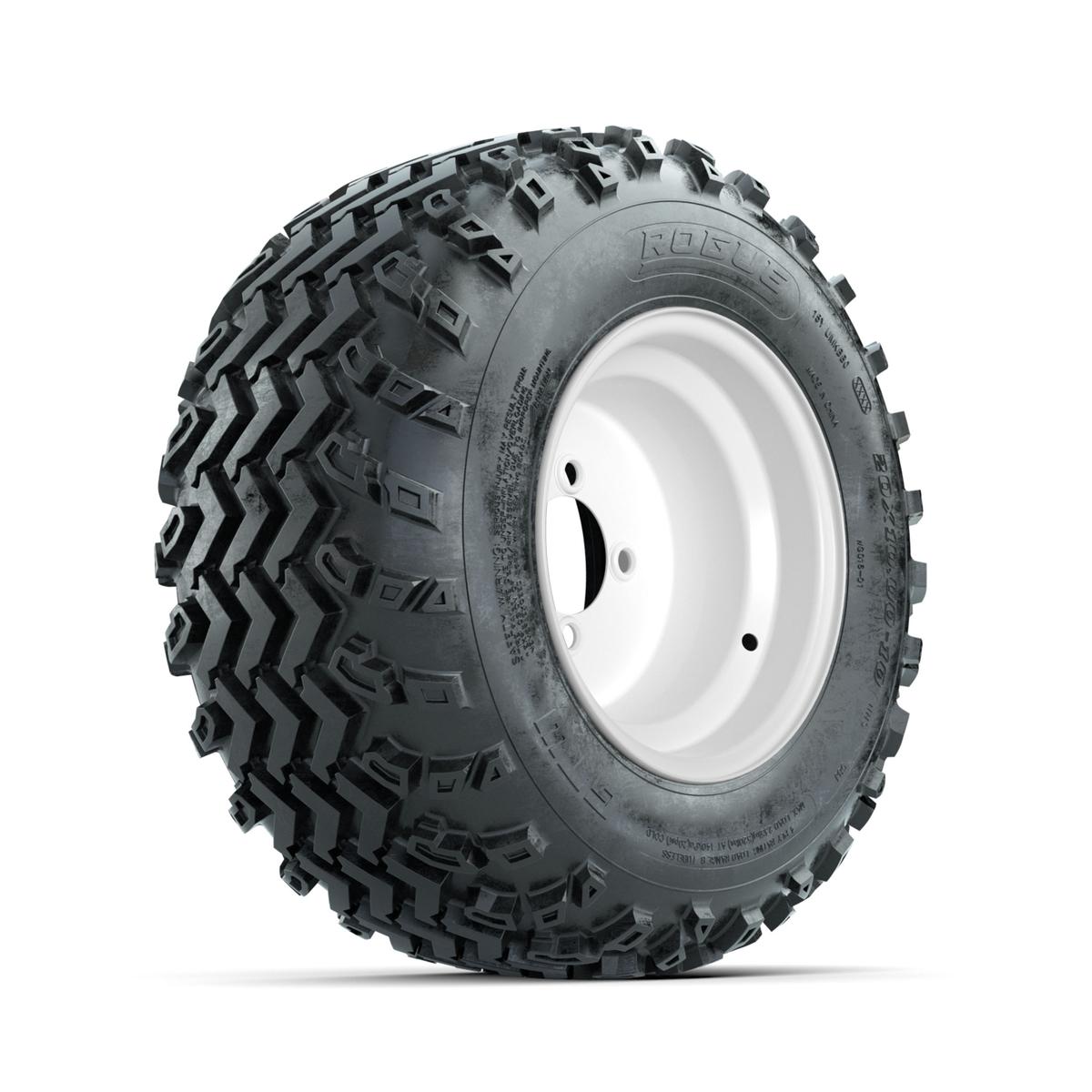 GTW Steel White 10 in Wheels with 20x10.00-10 Rogue All Terrain Tires – Full Set