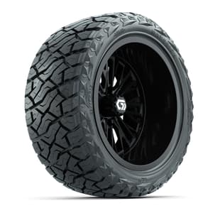 GTW&reg; Viper Gloss Black 15 in Wheels with 23X10-R15 Maverick Steel Belted Radial All-Terrain Tires - Full Set