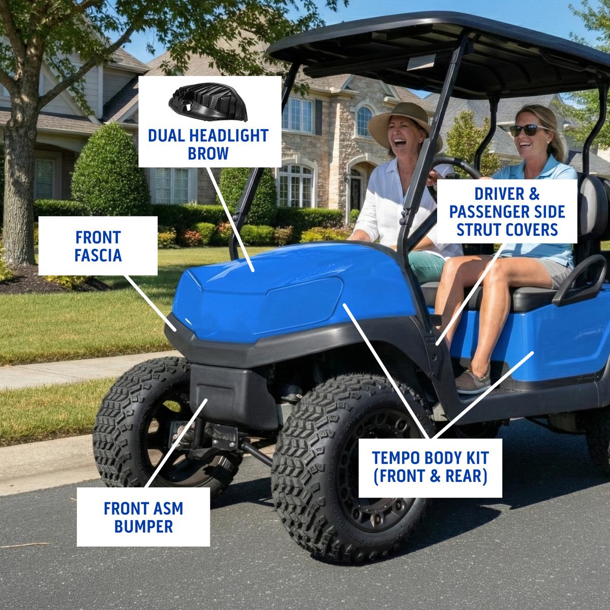 Club Car Precedent to Club Car Tempo Midnight Blue Metallic Body Conversion Kit (Years 2004-Up)