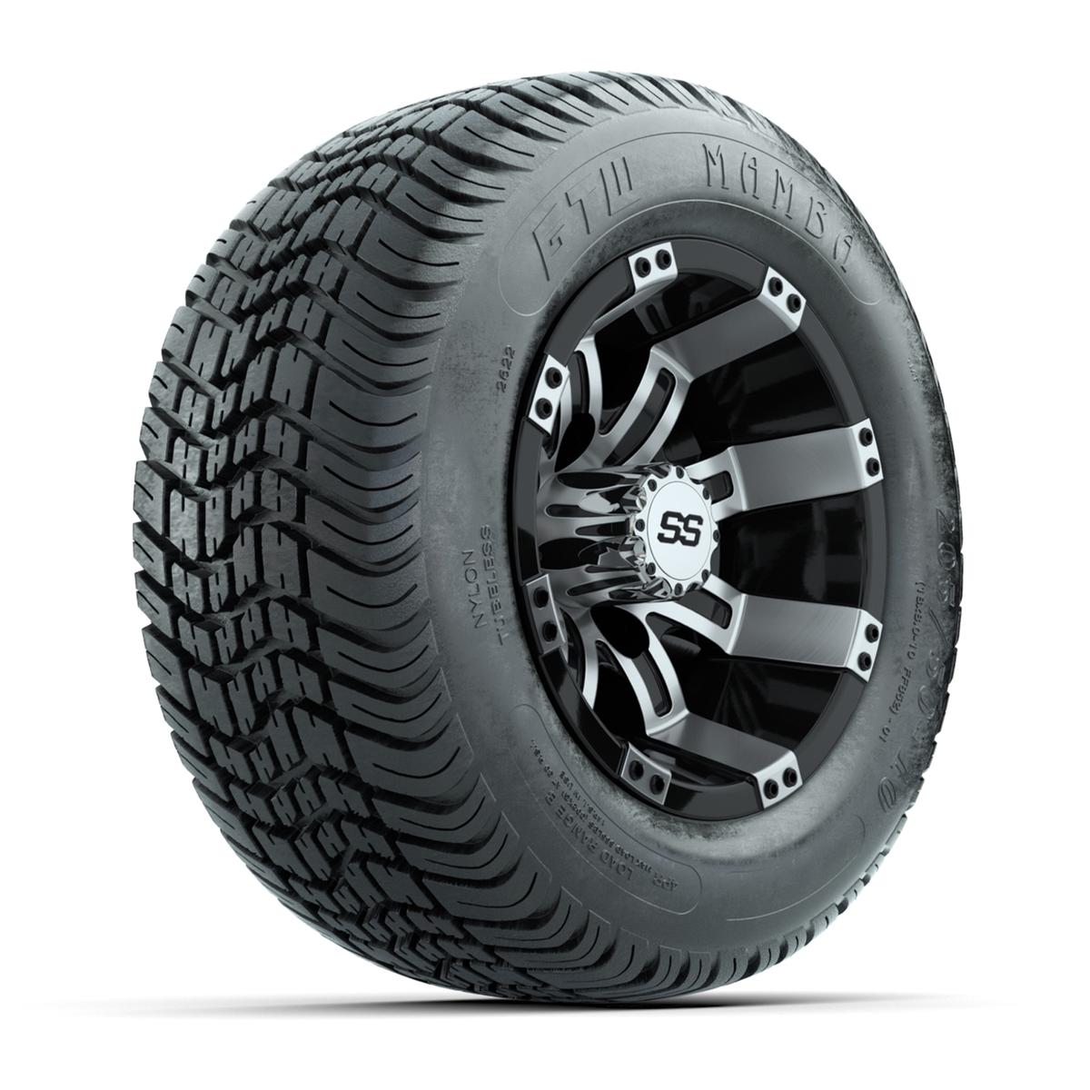 Set of (4) 10 in GTW Tempest Wheels with 205/50-10 Mamba Street Tires