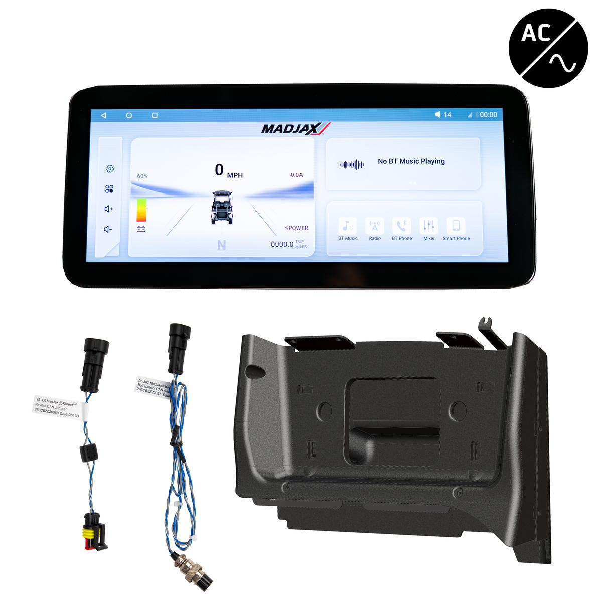 MadJax&reg; Kinect&trade; Display Screen Kit for A/C motor Club Car Precedent/Tempo/Onward Bolt Battery and Navitas TAC2