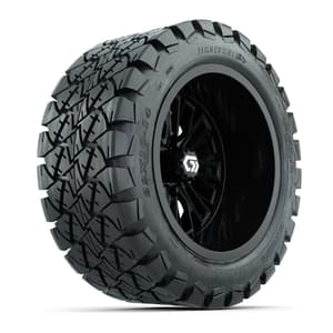 GTW&reg; Viper Gloss Black 14 in Wheels with 22X10-14 Timberwolf All-Terrain Tires - Full Set