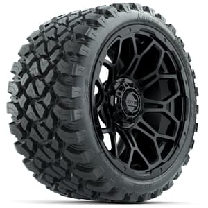 Set of (4) 15&Prime; GTW Bravo Matte Black Wheels with 23x10-R15 Nomad All-Terrain Tires