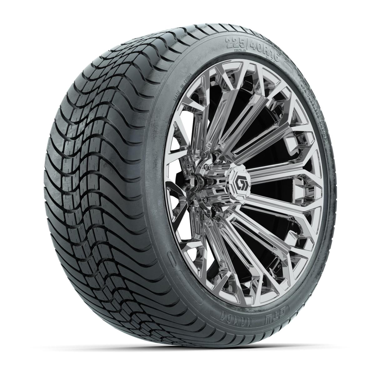 GTW&reg; Phantom Chrome 16 in Wheels with 225/40-R16 Mamba Street Tires - Full Set